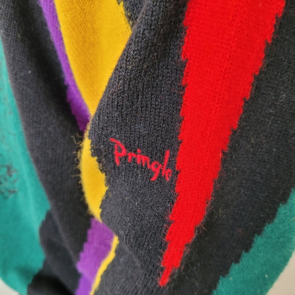 Pringle of Scotland Men's Colourblock Wool Knit Sweater Size Large - Picture 9 of 12